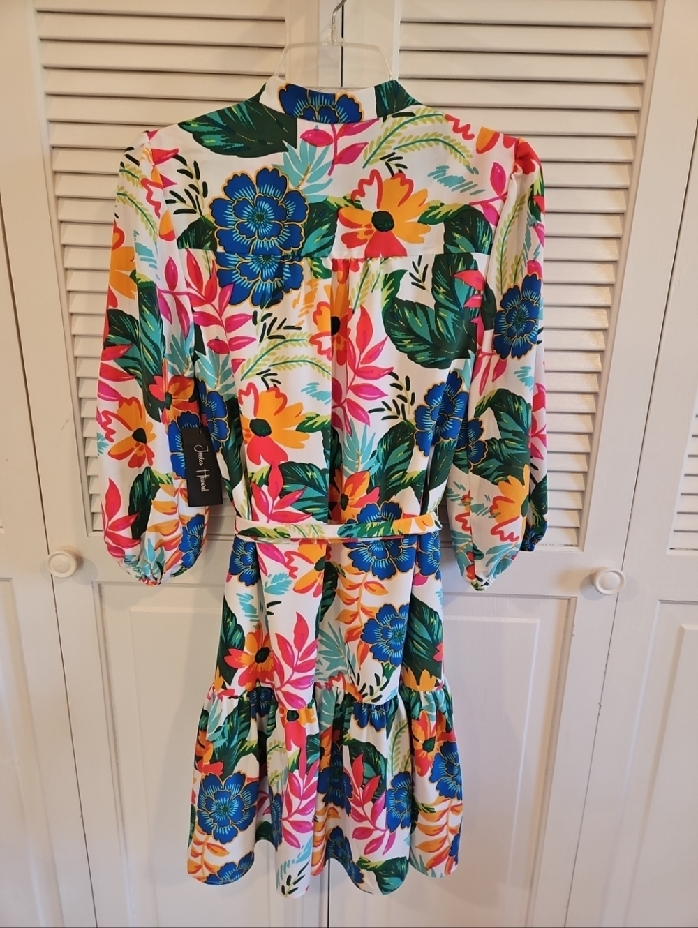 NWT Jessica Howard Dress 6 Floral Tropical Destination Resort Lined Pockets - Picture 9 of 11